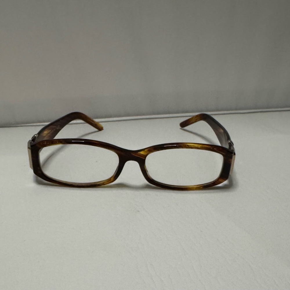 Burberry Brown and Gold Tortoiseshell Glasses - Picture 1 of 8
